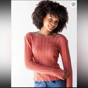 Natural Life | Lace Layering Top | XL | Coral | Excellent Condition |